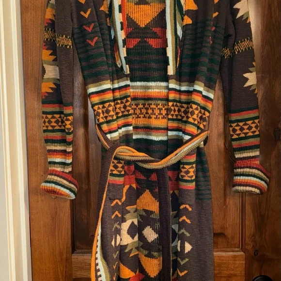 Faherty Paloma Duster Cardigan Yellowtail Knit Long Sweater Small - Picture 2 of 8